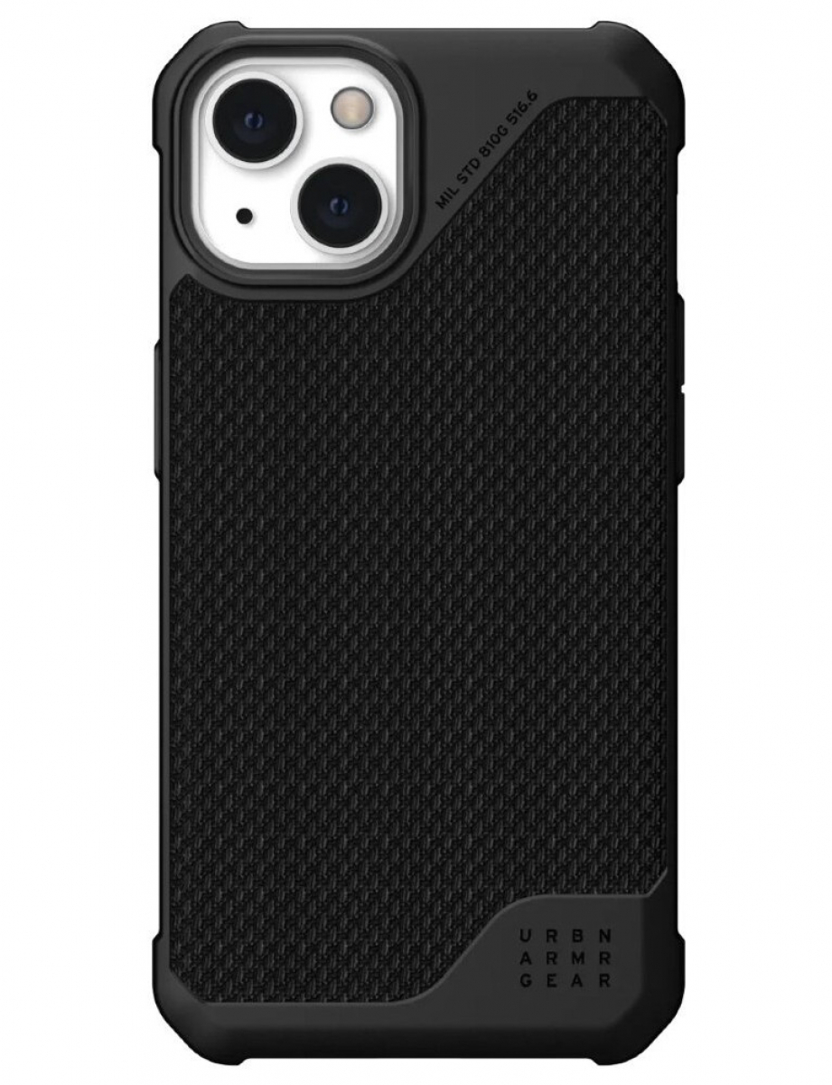 Чехол с поддержкой MAGSAFE Uag Metropolis LT ткань Armortex для iPhone 13 6.1" черный (Kevlar-Black)