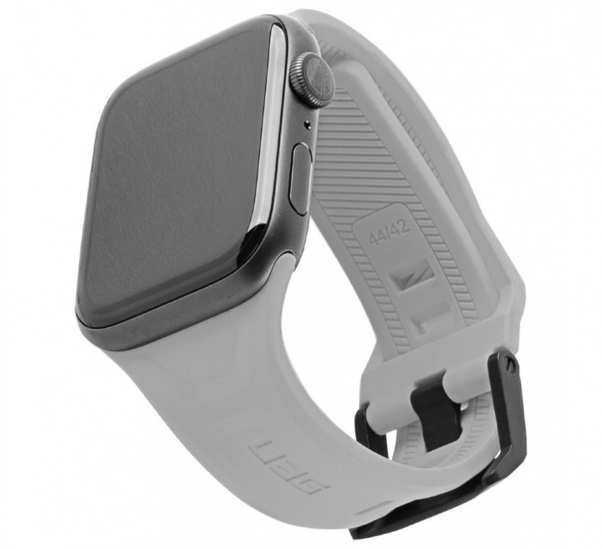 Ремень силиконовый UAG Scout Silicone для Apple Watch 45/44/42мм. cильвер (Silver)