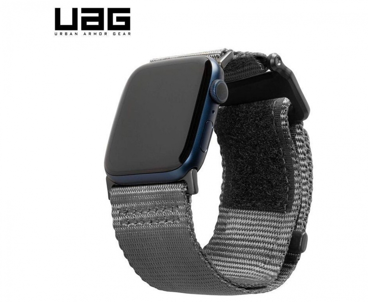 Ремень UAG Active Strap LE Watch для Apple Watch 45/44/42мм. серый (Dark Grey)
