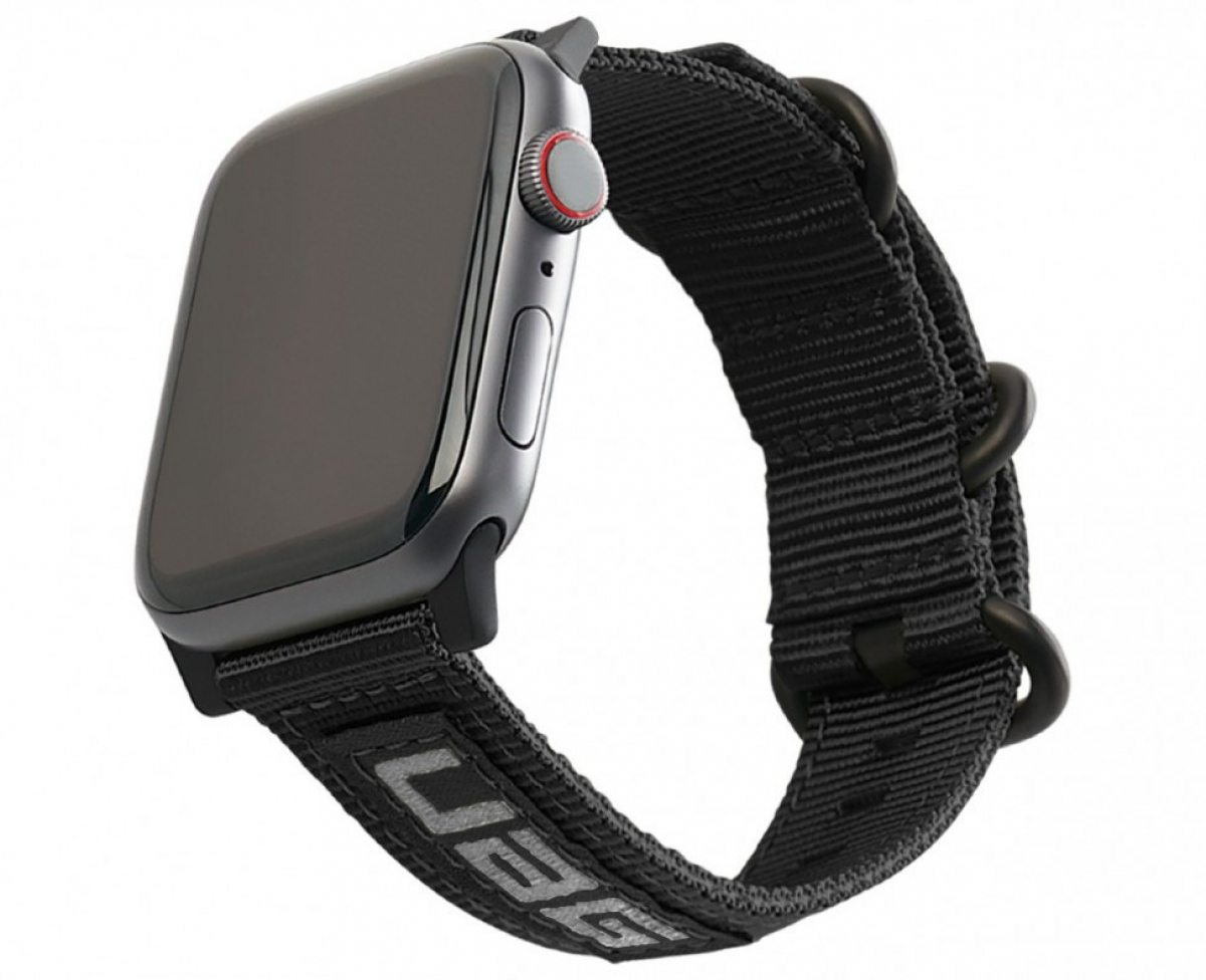 Ремень нейлоновый UAG Nato Eco Strap для Apple Watch 45/44/42мм. черный (Black)