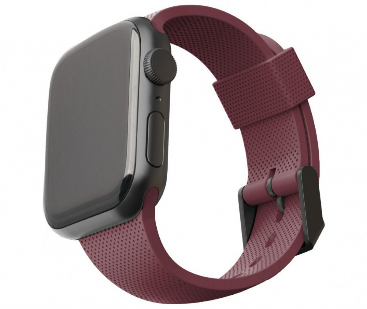 Ремень силиконовый [U] DOT textured Silicone для Apple Watch 44/42, баклажан (Aubergine)