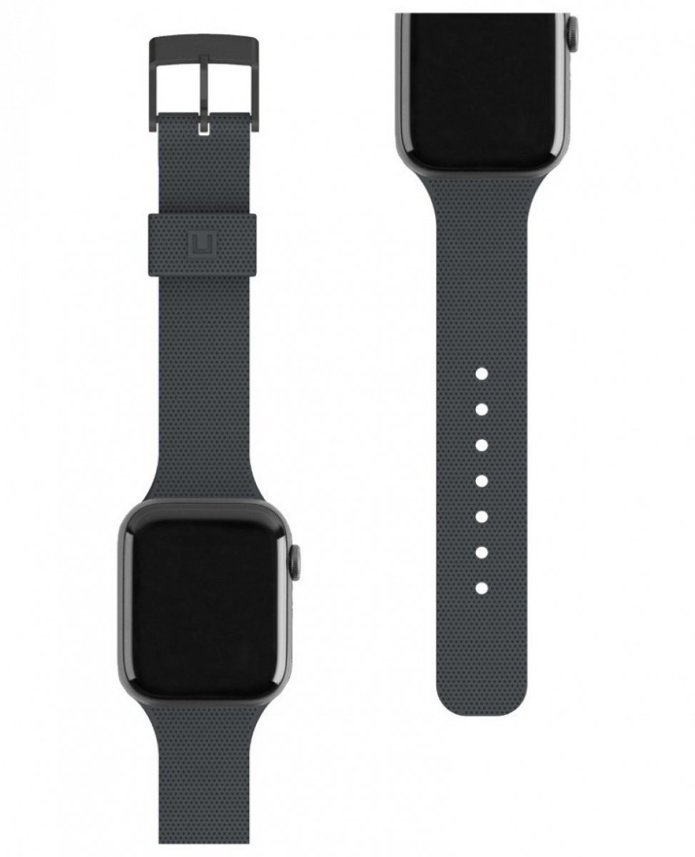 Ремень силиконовый [U] DOT textured Silicone для Apple Watch 38/40, черный (Black)