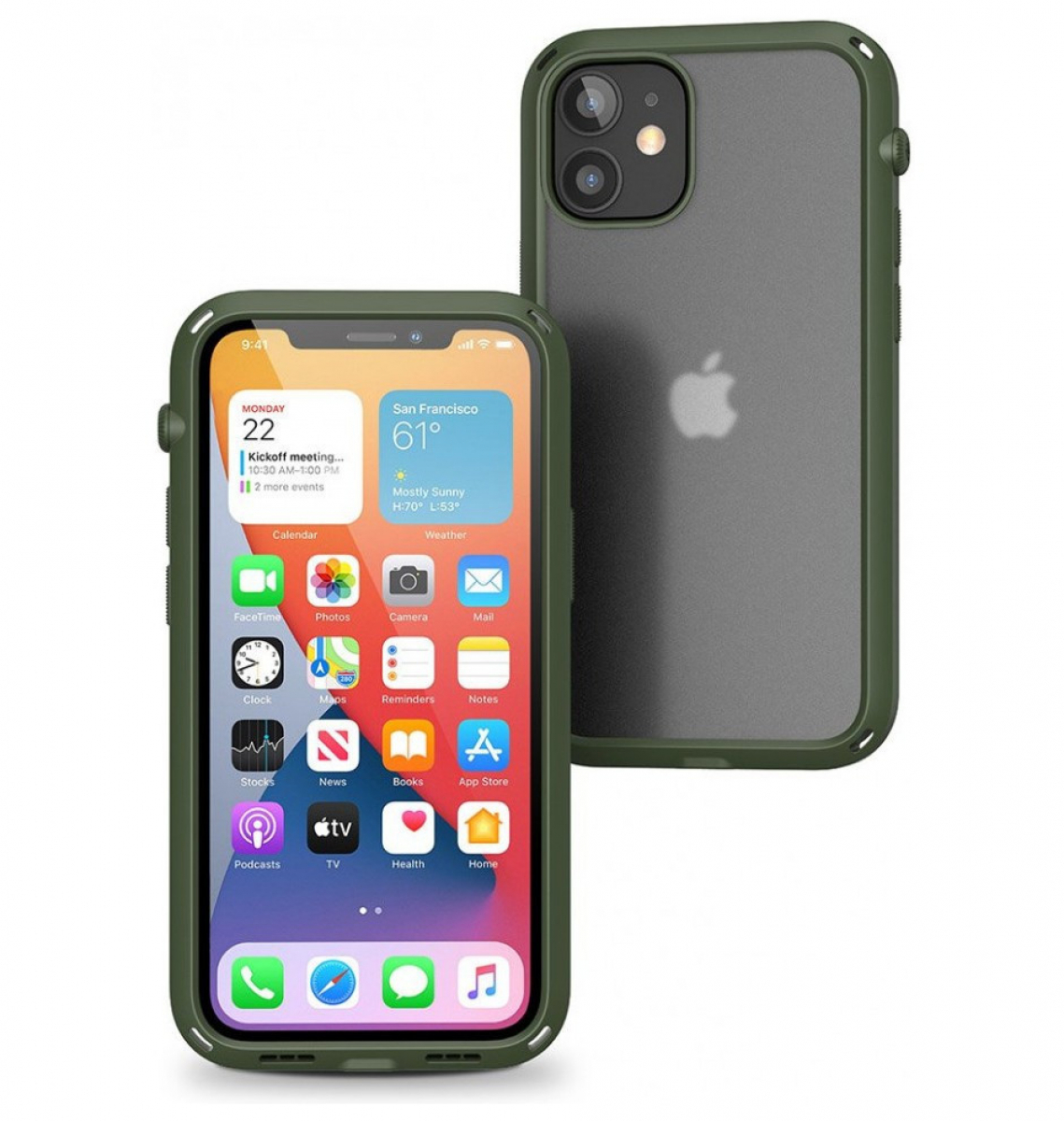 Ударостойкий чехол Catalyst Influence Impact Case для iPhone 12 mini 5.4", зеленый (Army Green)