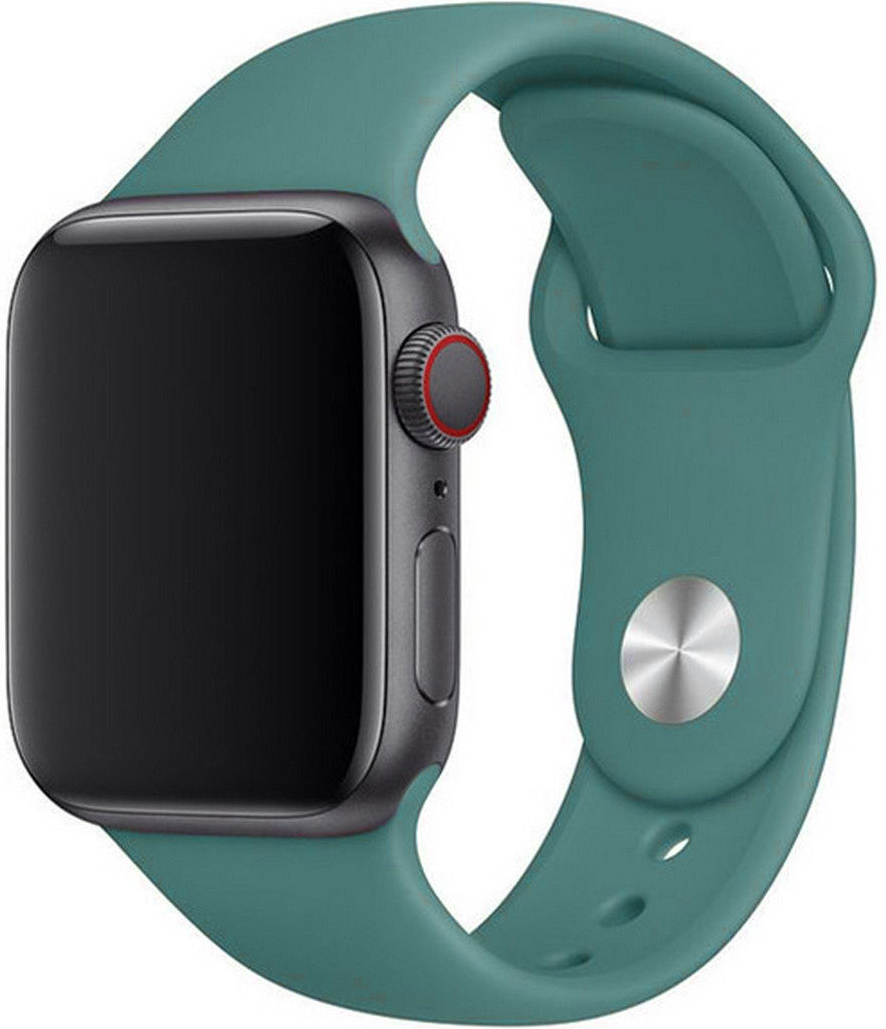 Силиконовый ремешок для смарт часов Apple Watch 38/40мм (Зелёный)
