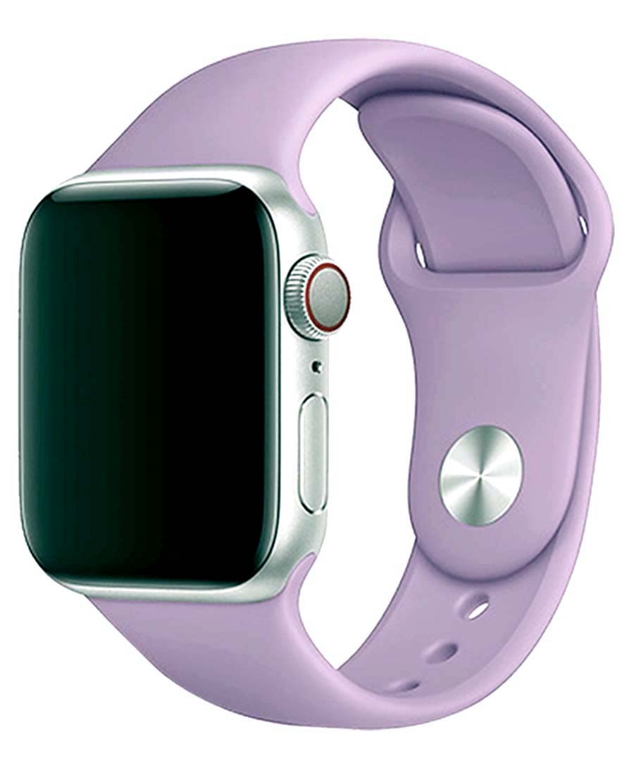 Силиконовый ремешок для смарт часов Apple Watch 38/40мм (Фиолетовый)