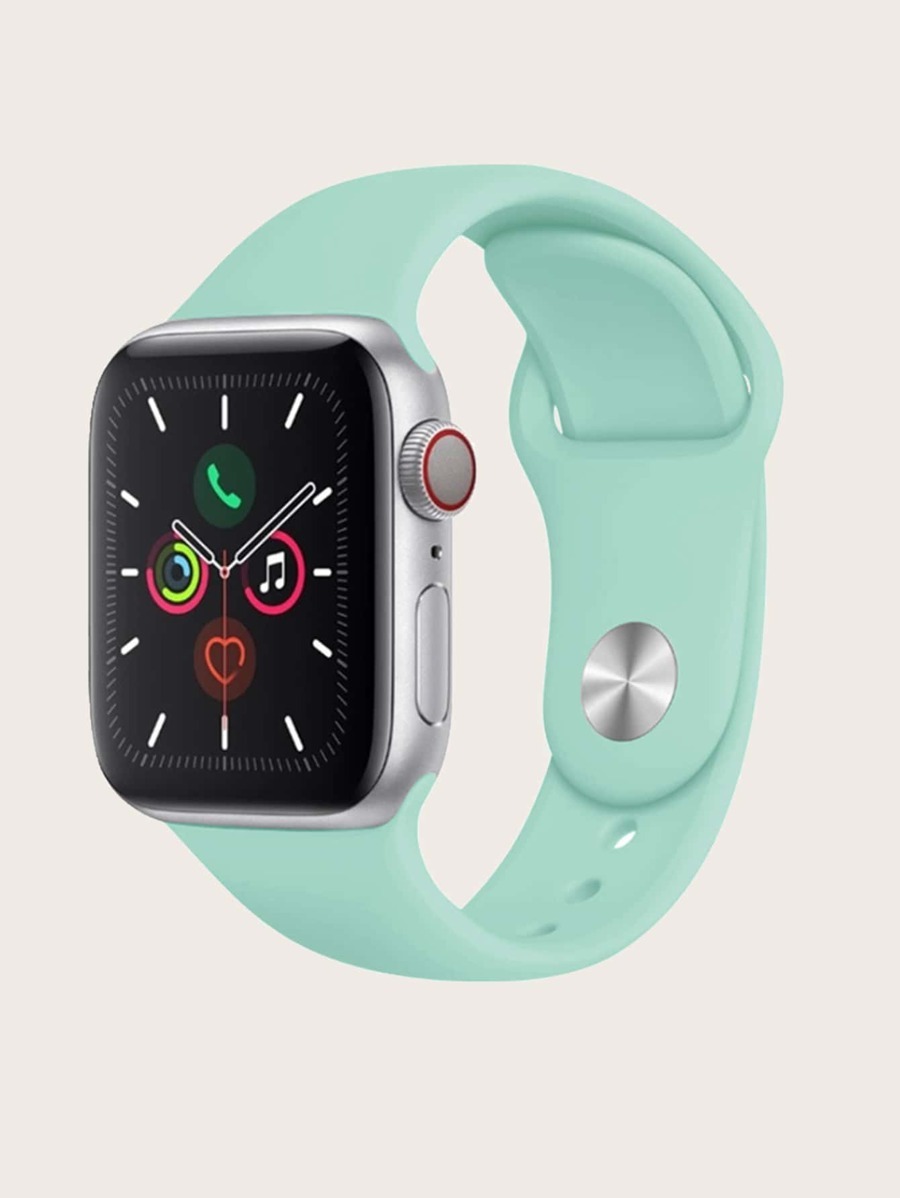 Силиконовый ремешок для смарт часов Apple Watch 38/40мм (Бирюзовый)