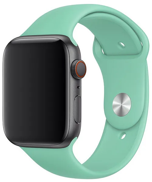 Силиконовый ремешок для смарт часов Apple Watch 42/44мм (Бирюзовый)