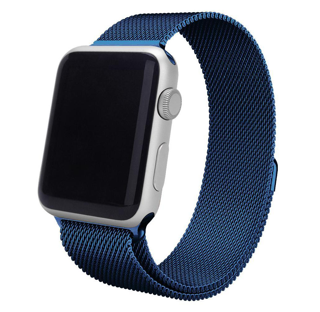 Ремешок миланская петля для смарт часов Apple Watch 38/40мм (Синий)