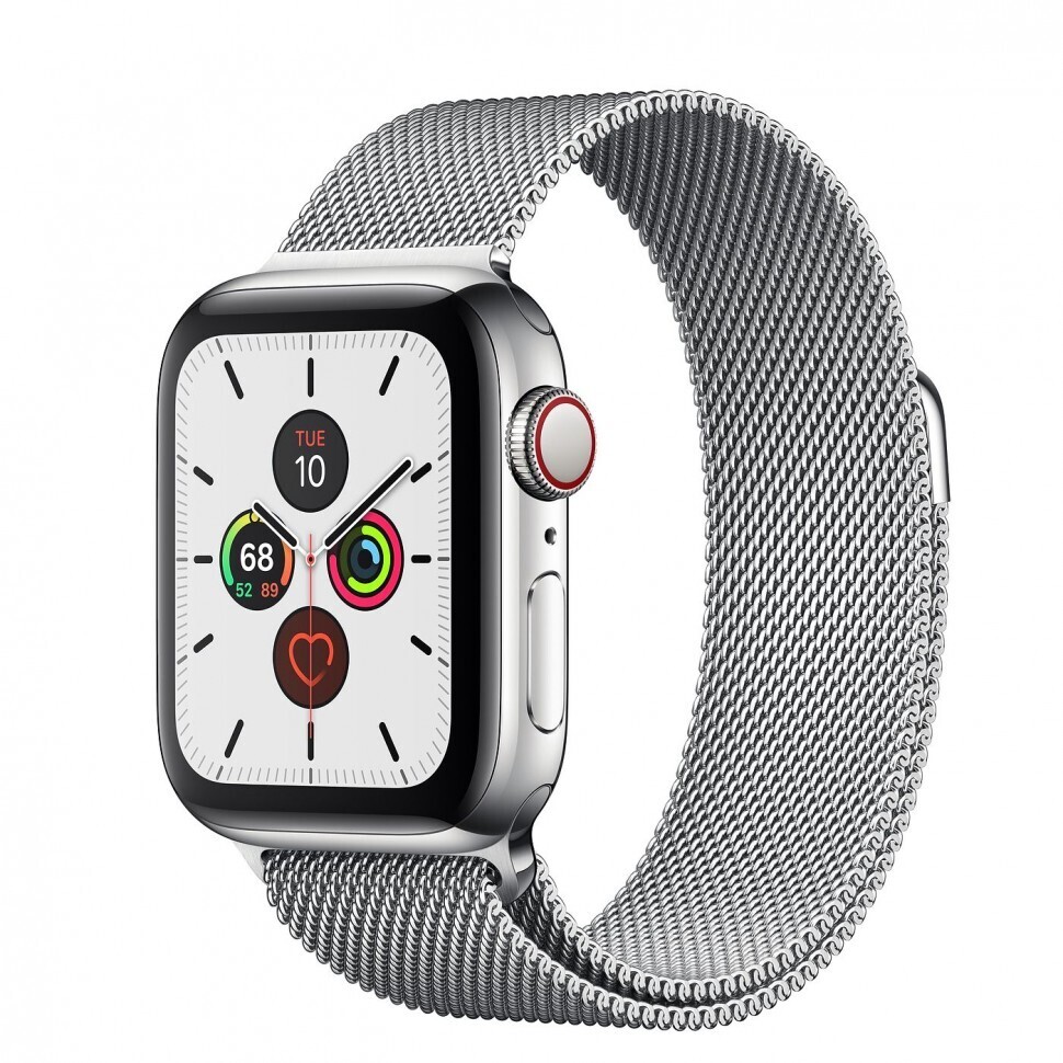 Ремешок миланская петля для смарт часов Apple Watch 42/44мм (Серебристый)
