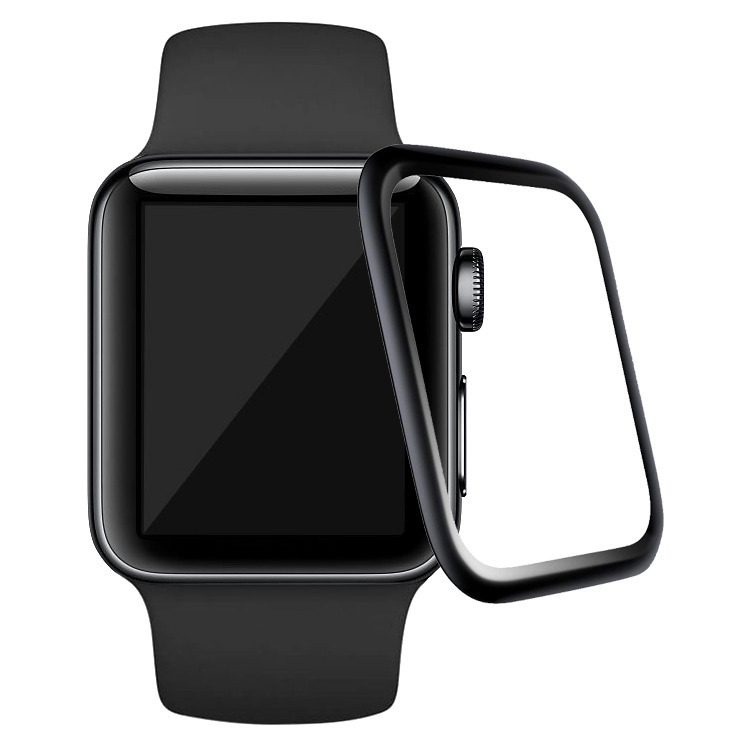 Защитное стекло для Apple Watch 42/44мм (С чёрной рамкой)
